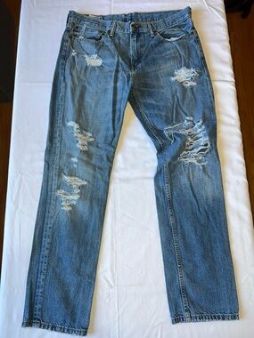 Levis 511 34x30 Distressed Slim Jeans